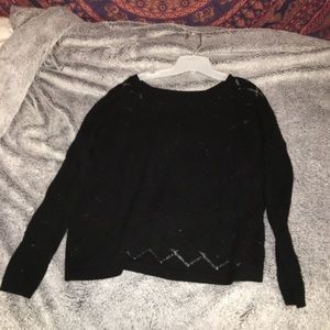 Black patterned sweater